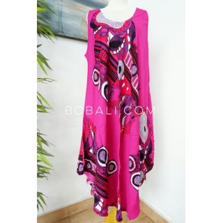 bali fashion clothes women dress wide long patterned ethnic design